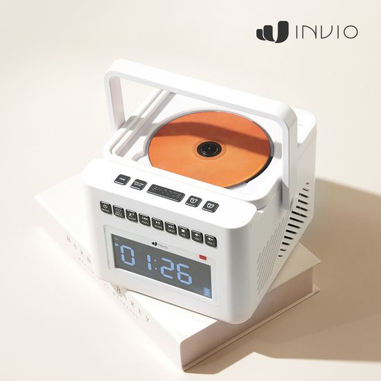 인비오 휴대용 무선 CD플레이어 블루투스 라디오