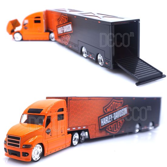 1:64 할리데이비슨 오렌지 트레일러 다이캐스트