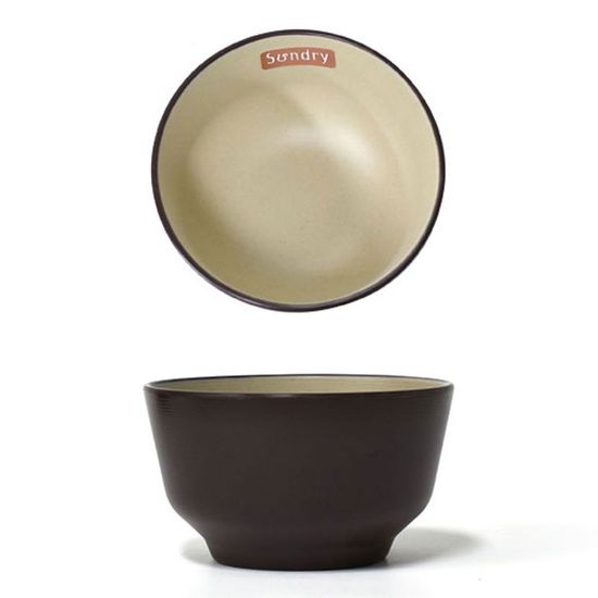 투톤 멜라민 일식 한정식 밥그릇 밥공기 10.5x6cm 5호