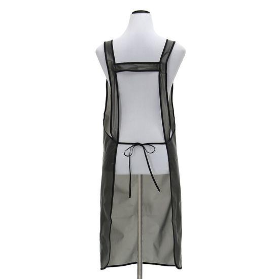 [쿠킹홈] 반투명 방수 미용 앞치마 (블랙)