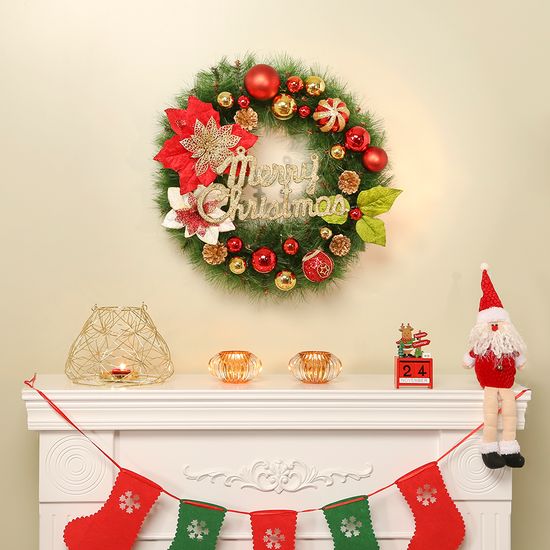 [도토로] 50cm 블라썸 원형 리스크리스마스 장식 연말