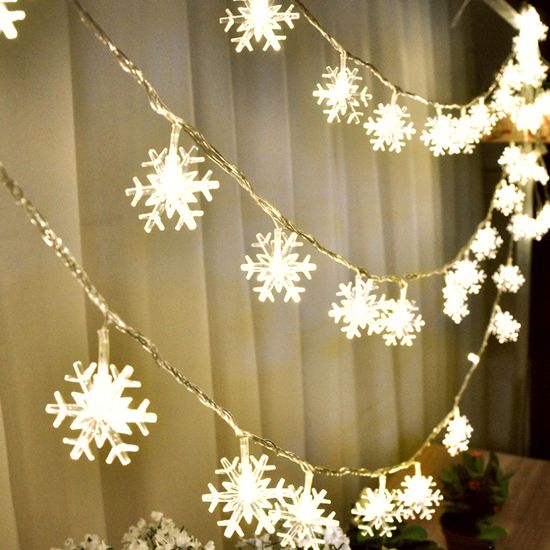 [도토로]10구 LED 눈꽃 가랜드 전구(1.5M) (웜색)