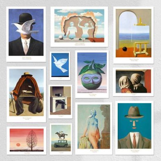 바인 르네마그리트 명화 패브릭포스터 A4 30종