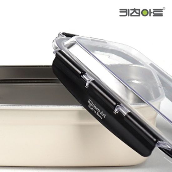 키친아트 멘토 컬러 스텐 반찬통 밀폐용기 400ml