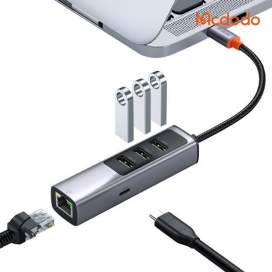 맥도도 HU111 C타입 5포트 허브 USB3.0x3+PD100W+LAN