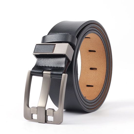 유얼맨 핀버클 소가죽 벨트(블랙)(WD4CDE4)