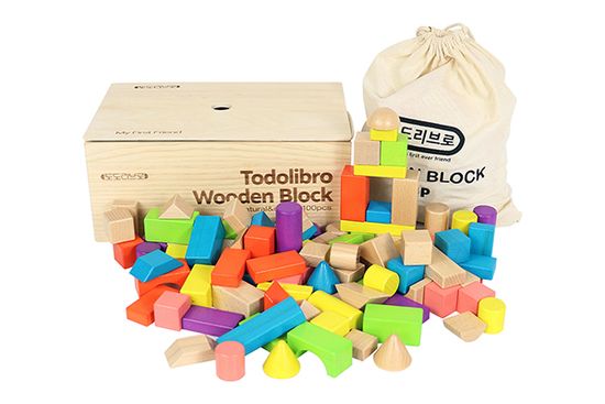 토도리브로 원목 블럭100pcs