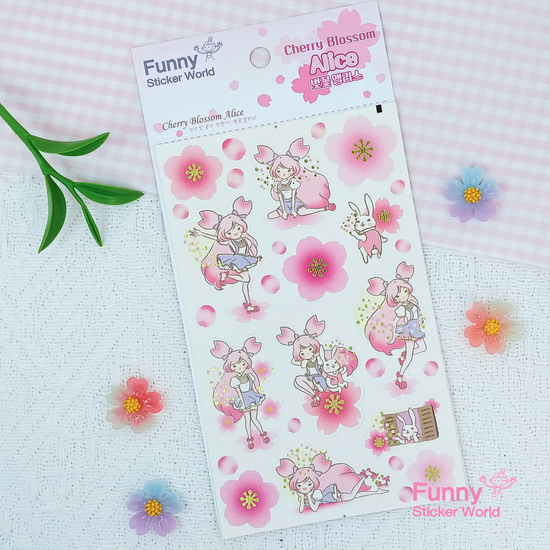 퍼니스티커 AB-505 벚꽃앨리스 금박 스티커