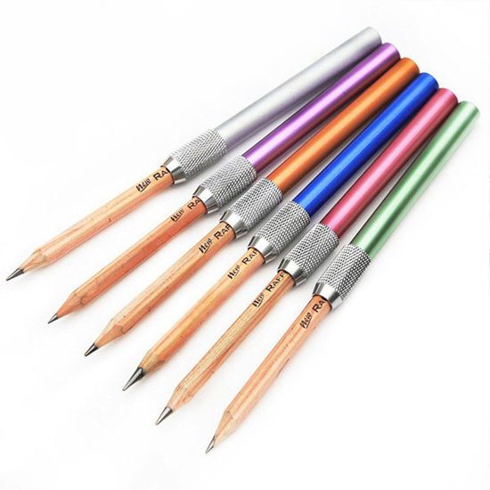 몽당연필 홀더 6P 세트 몽땅 연필깍지 익스텐더 