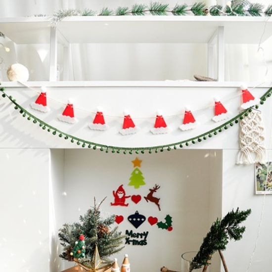 크리스마스 산타모자 가랜드