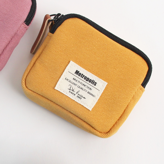 패브릭 미니 파우치 에어팟 파우치 미니월렛(4 color)