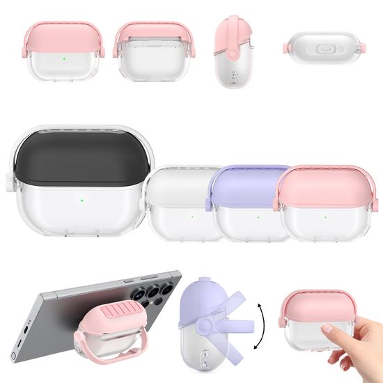 갤럭시버즈3 프로 투톤 투명 락 잠금 거치대 케이스