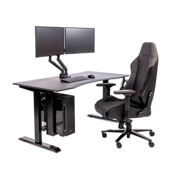 루나랩 컴퓨터 게이밍의자 모델001 올블랙 Large