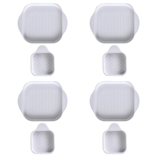 국산 BPA FREE 사각 플레이트+앞접시(소스볼) 8P 세트