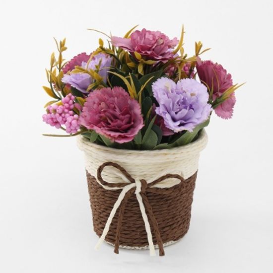 프리티플 카네이션 조화 화분(퍼플) 어버이날 인조꽃
