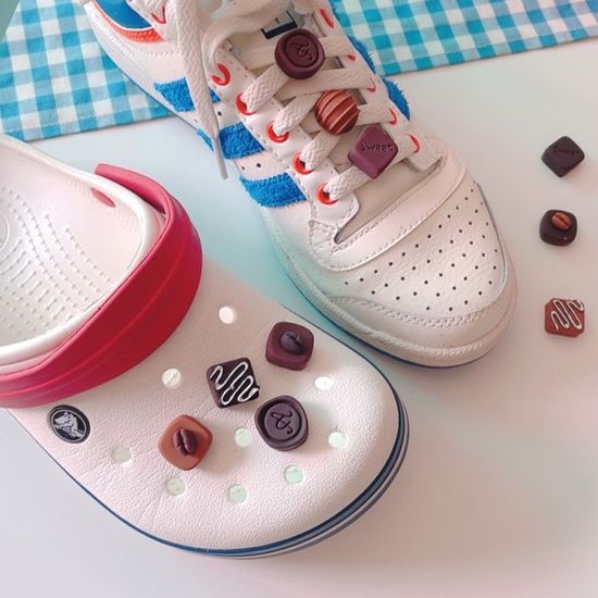 슬리퍼 신발끈 장식 초콜릿(5개 1세트)