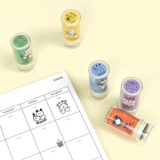 핑크풋 꼬망데일리스탬프