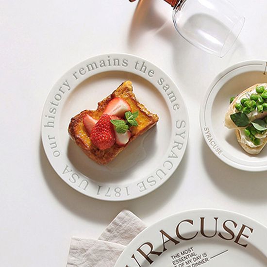 시라쿠스 레터링 접시 3size 2color 택1