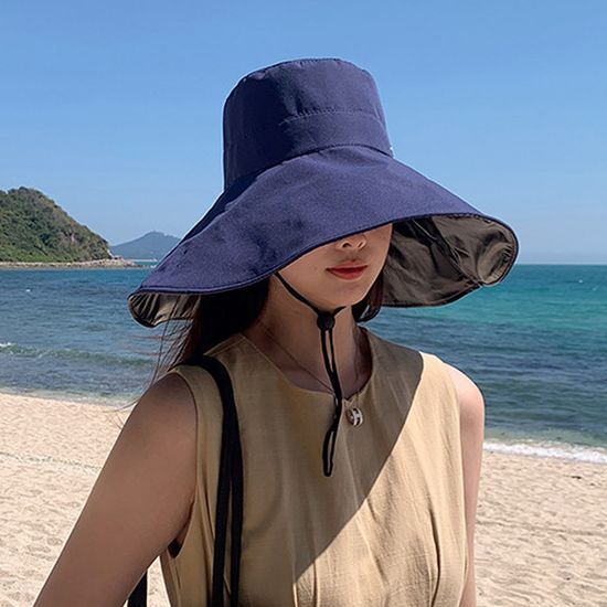 [아일렌]메이리 자외선차단 암막 버킷햇(네이비)