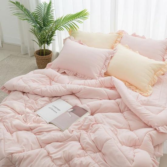 더블리 드망쉬 양면 마이크로 차렵이불 Q 베개세트