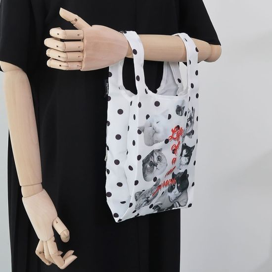 고양이 접이식 장바구니 에코백 3size