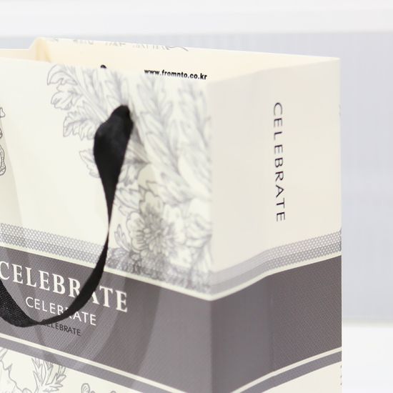 프롬앤투 아르누보 꽃 쇼핑백 그레이 FP24-1 10매