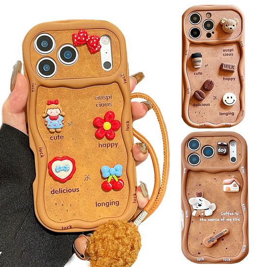 아이폰 17 16 프로 맥스 레진 스트랩 물결 케이스