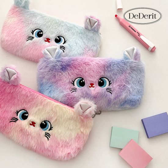 [데데리트]오로라 고양이 인형 필통 문구 새학기 선물