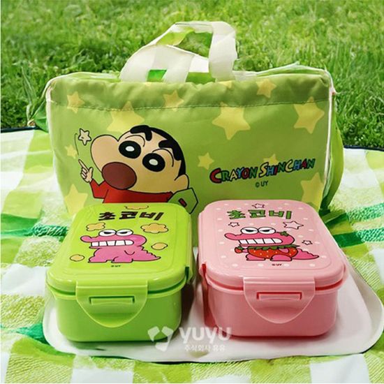 짱구는못말려 초코비 2단 도시락가방세트C03964