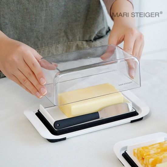 치즈&버터 보관용기 버터디쉬+버터나이프+뚜껑세트