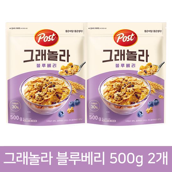 포스트 그래놀라 블루베리 500g 2개