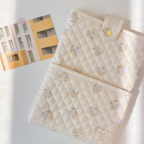 빈티지플럼 패브릭 책 아이패드 파우치