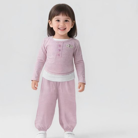 골지래빗 여아동 레이어드긴팔 조거 상하복 205928