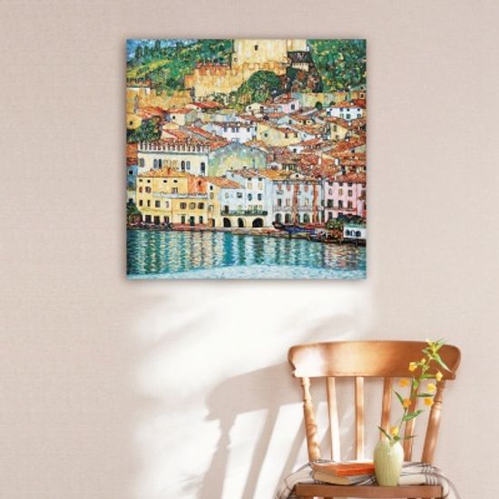 클림트 - 가르다 호숫가 말체시네, 캔버스 액자