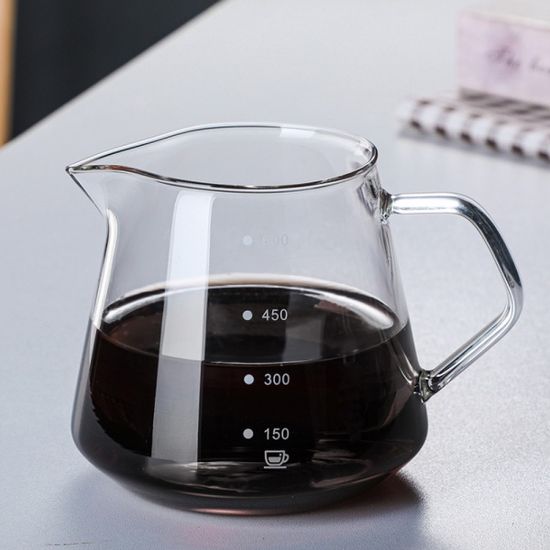 [로하티] 내열유리 커피서버(600ml)계량 핸드드립서버