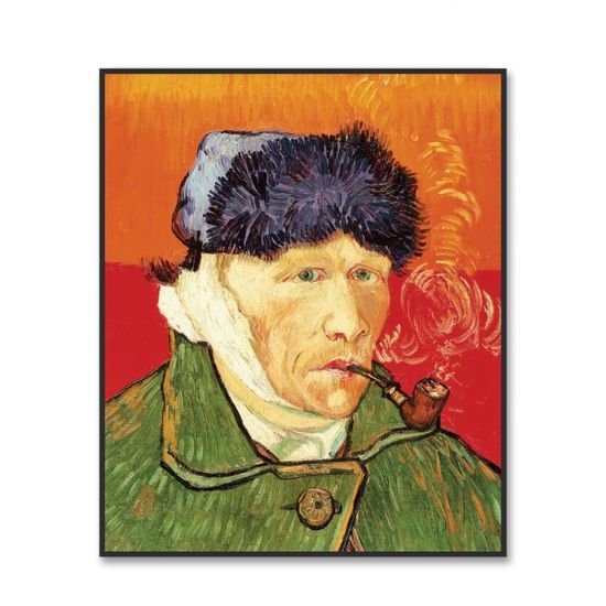 고흐 - 파이프를 물고 귀에 붕대를 한 자화상