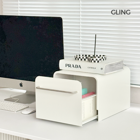 쇠테리어 철제 화이트 서랍장 중형