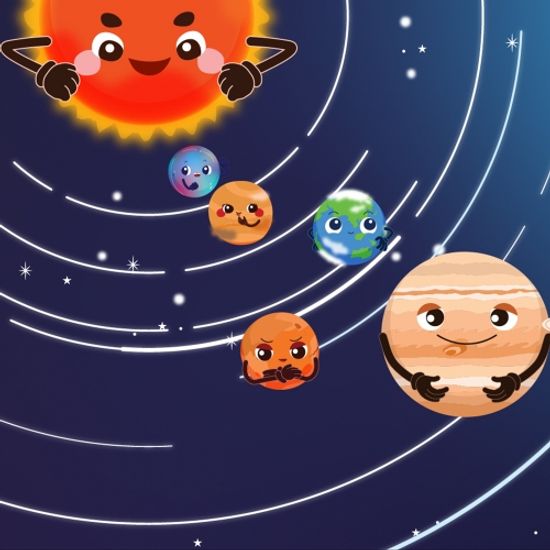 태양계 스티커 - 수금지화목토천해 우주 Sticker