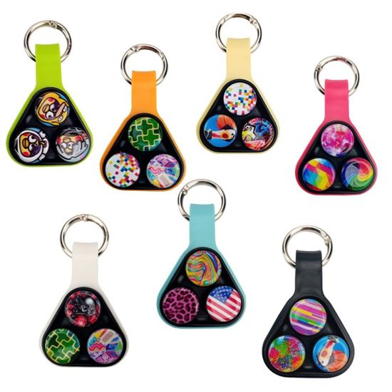 트라이앵글 마그네틱 팝퍽 피젯토이 장난감 열쇠 고리