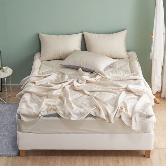 더크린 샤이니 풍기인견 홑이불토퍼세트 SS베이지[WB9