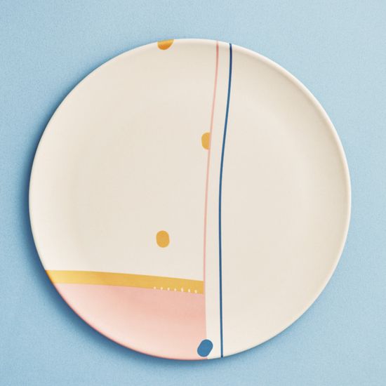 뱀부 대나무 디너플레이트 25cm 스트로베리밀크
