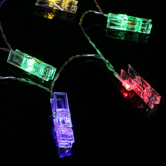 [도토로]20구 LED 클립 집게 전구(3M) (컬러) (점멸)