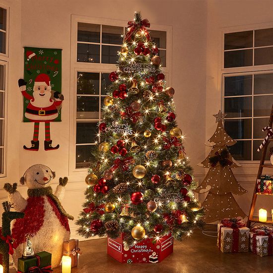 [도토로] 240cm 골든벨 뉴리얼 솔잎 눈꽃 트리풀세트(