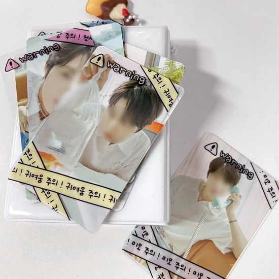 수앙스튜디오 투명 포토카드 프레임 워닝