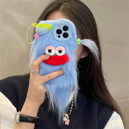 갤럭시S24 S23 S22 S21 몬스터 인형 꾸미기 털 케이스