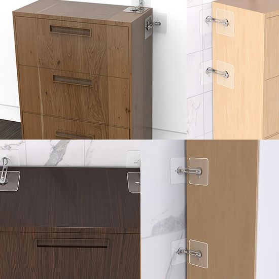 가구 벽 고정 책장 흔들림 안전 브라켓 벽 지지대 