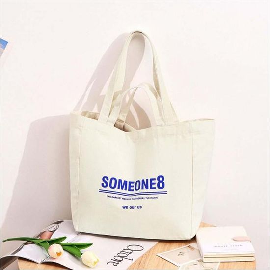 썸원 베이직 데일리 캔버스 숄더 에코백 적당한사이즈 사계절 직장인 출퇴근용