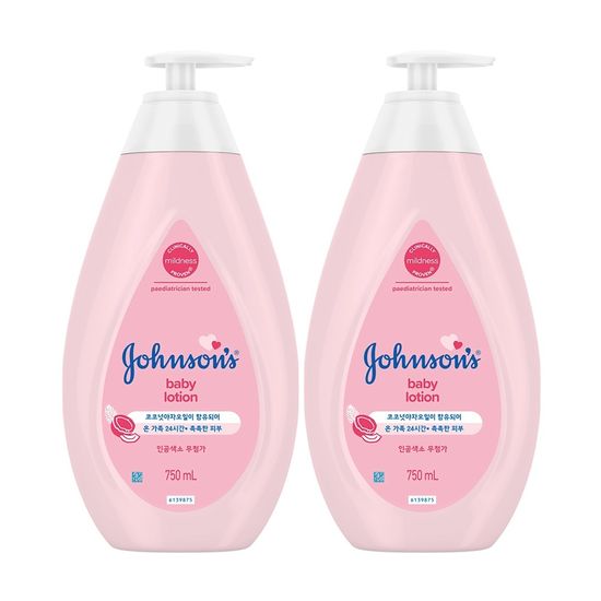 존슨즈 베이비 로션 750ml x 2 파우더향 온가족