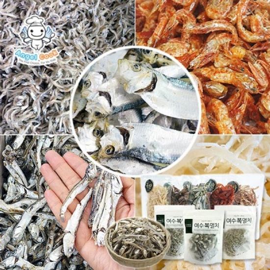 [엔젤쿡] 여수복멸치 국산 프리미엄 꽃새우 90g