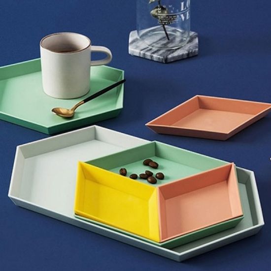 플레이팅 쟁반 4종 세트